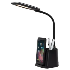 PENNY - Bureaulamp - LED Dimb. - 1x4,7W 3000K - Met draadloze oplader - Zwart*Lucide Store
