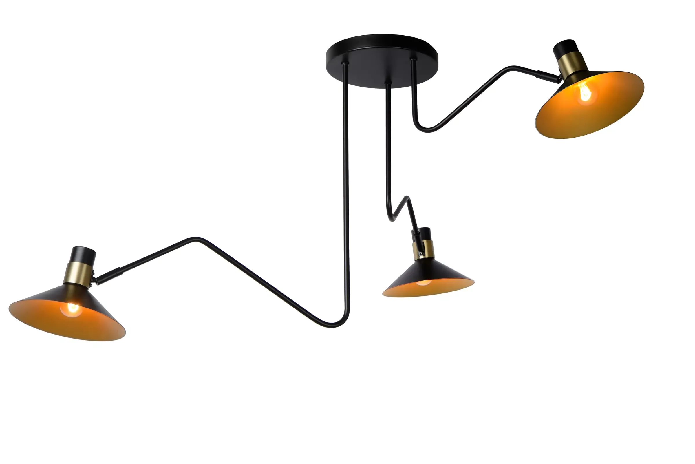 PEPIJN - Plafonnière - Ø 108 cm - 3xE14 - Zwart*Lucide Hot