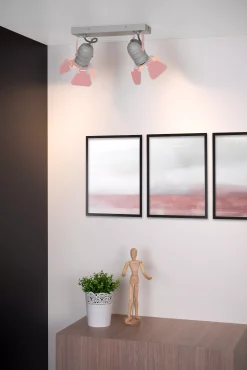 PICTO - Plafondspot Kinderkamer - 2xGU10 - Roze*Lucide Hot