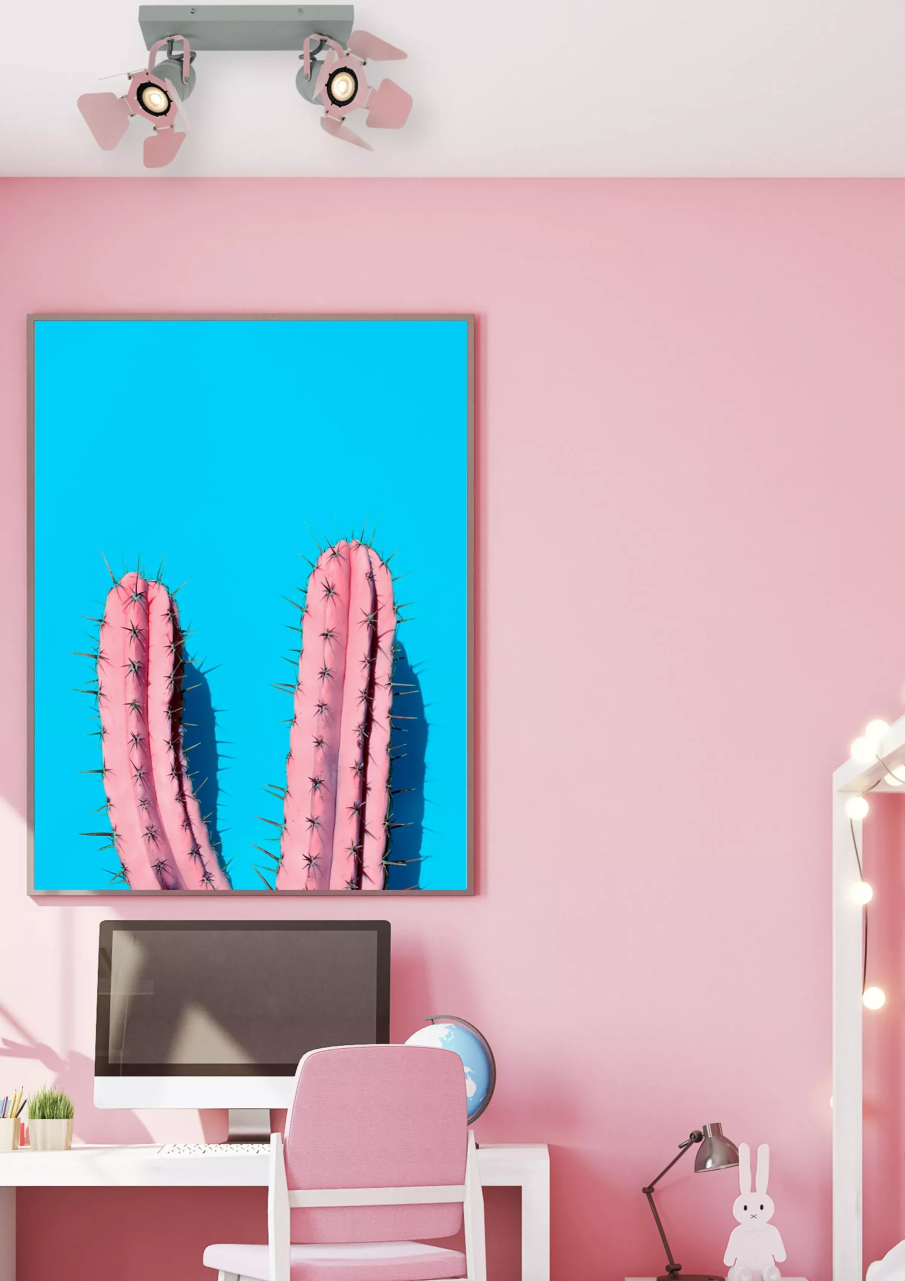 PICTO - Plafondspot Kinderkamer - 2xGU10 - Roze*Lucide Hot