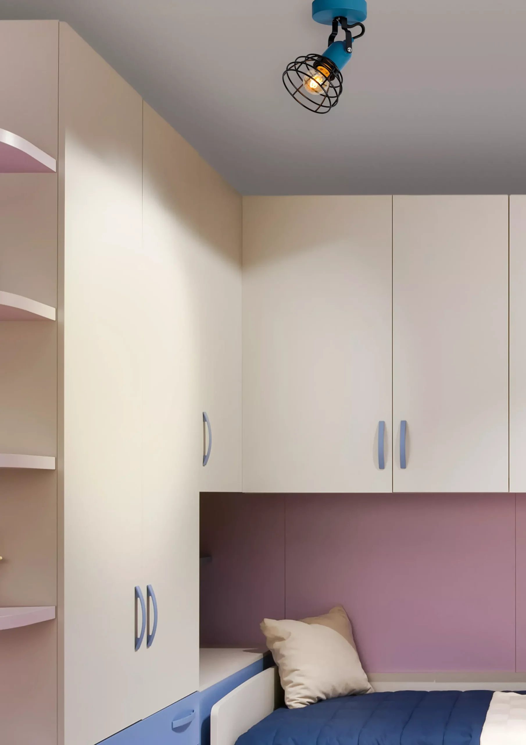 POLA - Plafondspot Kinderkamer - 1xE27 - Blauw*Lucide Cheap