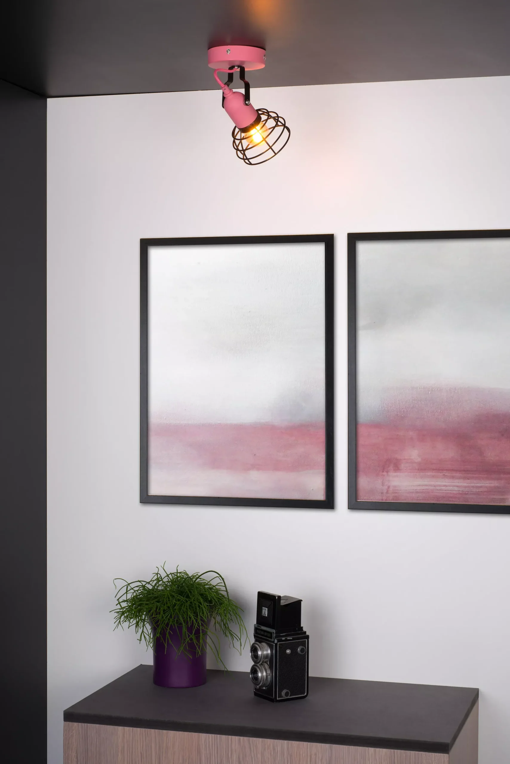 POLA - Plafondspot Kinderkamer - Ø 10,5 cm - 1xE27 - Roze*Lucide Online