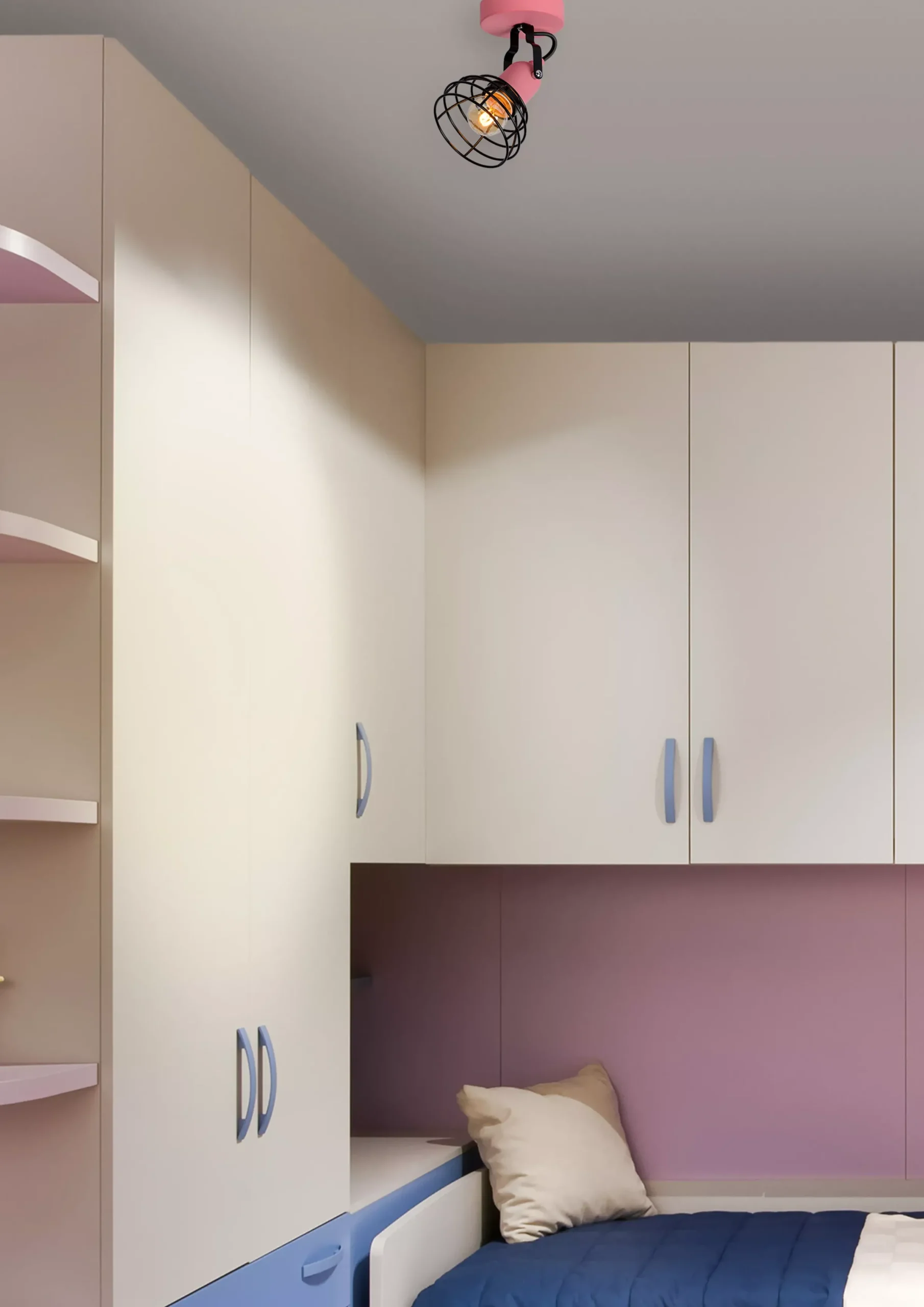 POLA - Plafondspot Kinderkamer - Ø 10,5 cm - 1xE27 - Roze*Lucide Online
