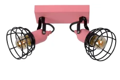 POLA - Plafondspot Kinderkamer - 2xE27 - Roze*Lucide Cheap