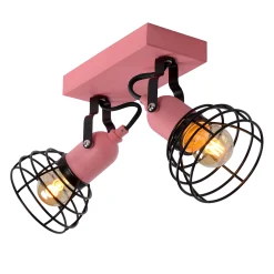 POLA - Plafondspot Kinderkamer - 2xE27 - Roze*Lucide Cheap