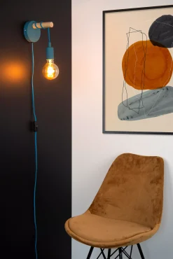 POLA - Wandlamp Kinderkamer - 1xE27 - Blauw*Lucide Store