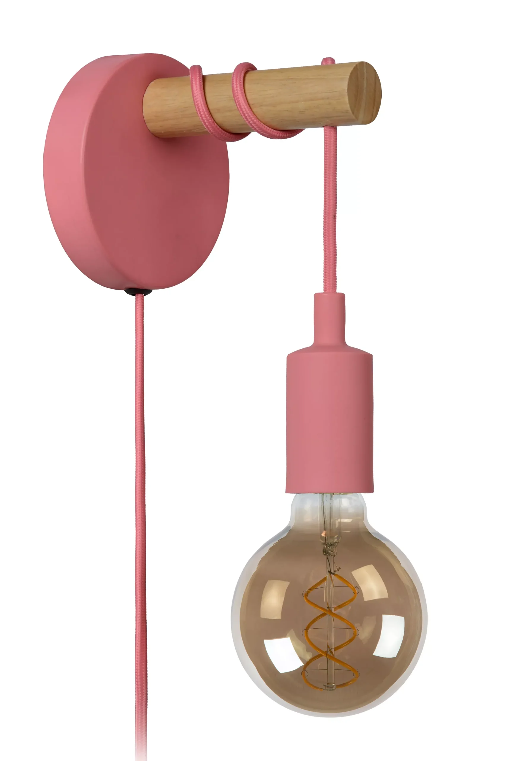 POLA - Wandlamp Kinderkamer - Ø 12 cm - 1xE27 - Roze*Lucide Best