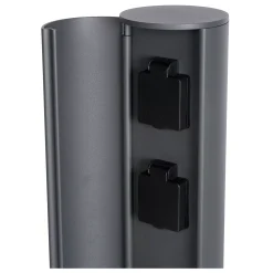 POWERPOINT - Buitenstopcontact zuil - Stopcontacten met randaarde - Type F - EUR/RUS standaard - Ø 10 cm - IP44 ? Antraciet*Lucide Shop
