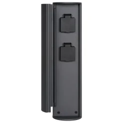 POWERPOINT - Buitenstopcontact zuil - Stopcontacten met randaarde - Type F - EUR/RUS standaard - Ø 10 cm - IP44 ? Antraciet*Lucide Shop