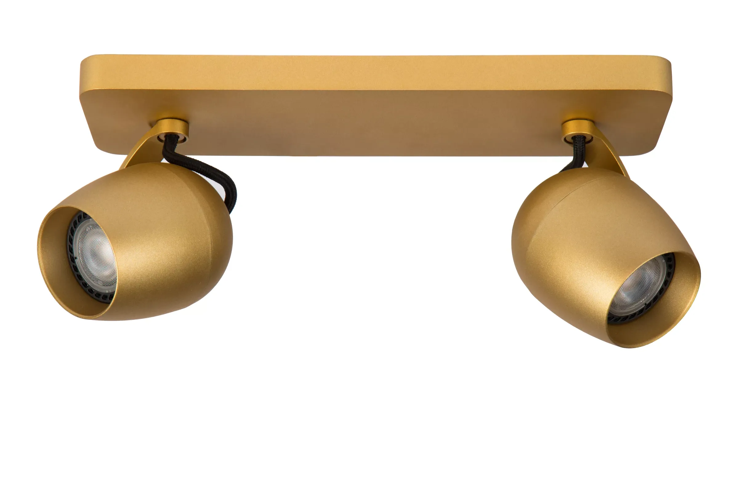 PRESTON - Plafondspot - LED Dim to warm - GU10 - 2x5W 2200K/3000K - Mat Goud / Messing*Lucide Hot