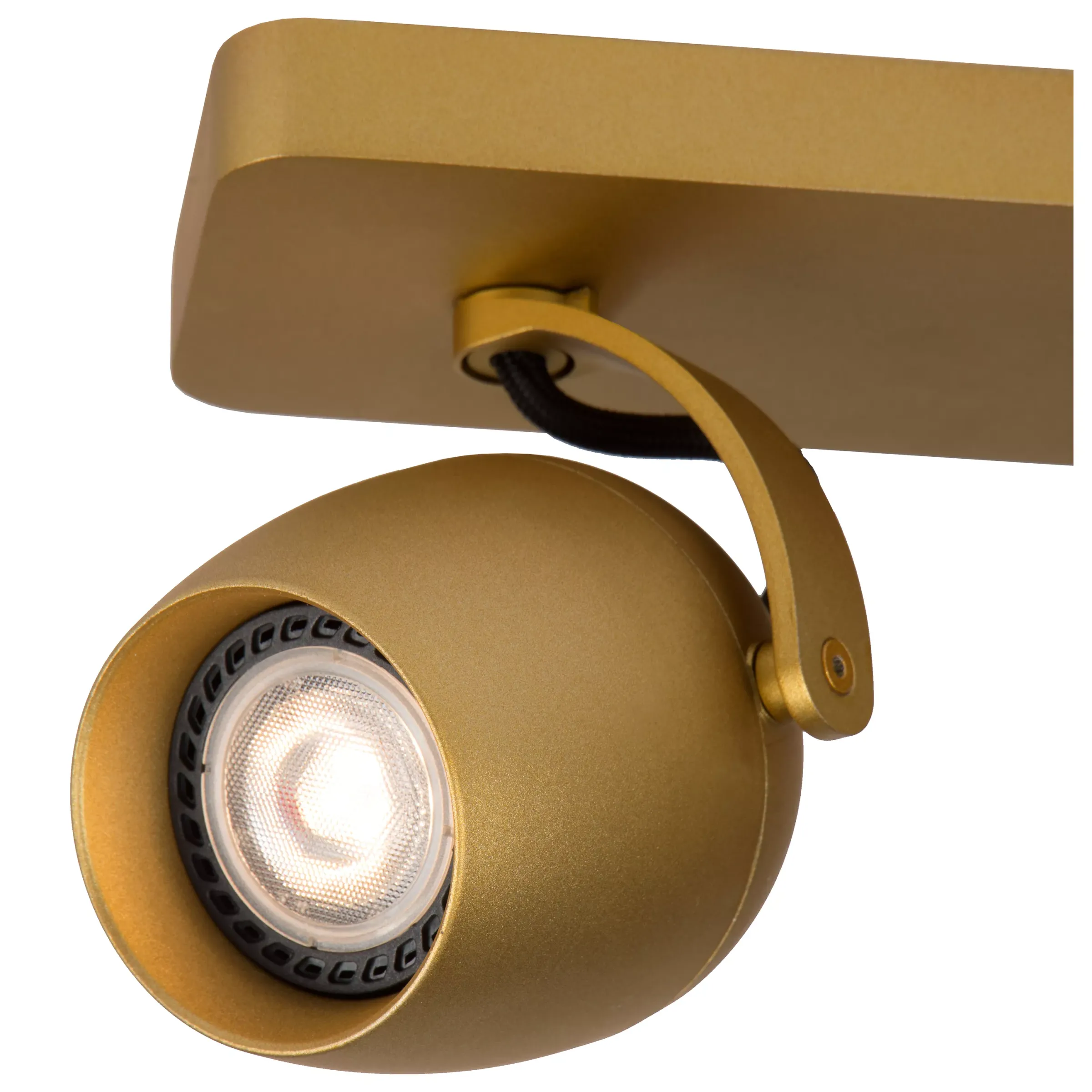 PRESTON - Plafondspot - LED Dim to warm - GU10 - 2x5W 2200K/3000K - Mat Goud / Messing*Lucide Hot