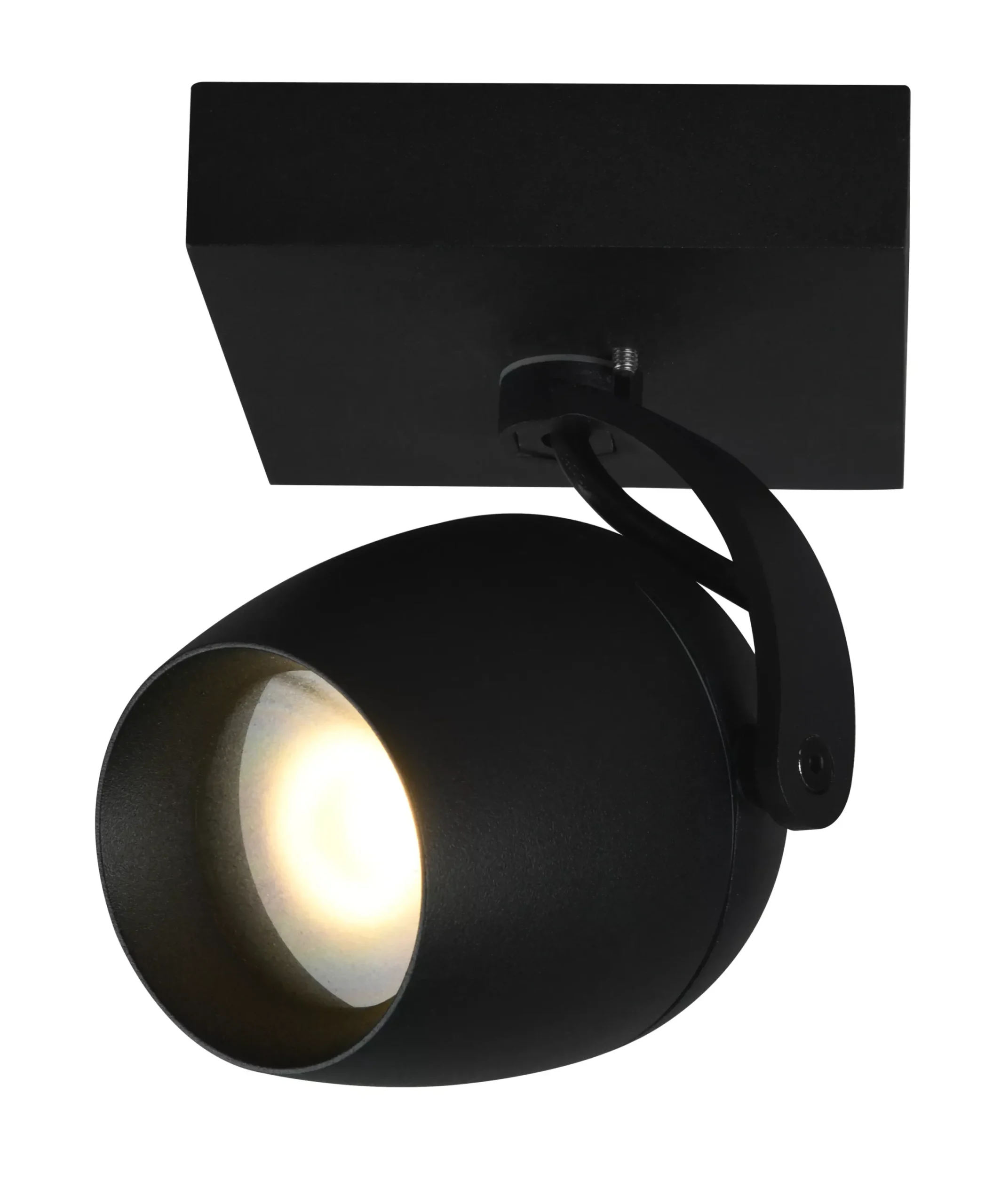 PRESTON - Plafondspot Badkamer - 1xGU10 - IP44 - Zwart*Lucide New