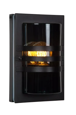 PRIVAS - Wandlamp Binnen/Buiten - 1xE27 - IP44 - Zwart*Lucide Clearance