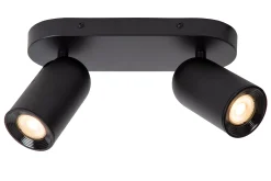 PUNCH - Plafondspot - 2xGU10 - Zwart*Lucide Cheap