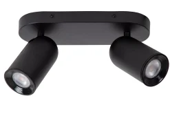 PUNCH - Plafondspot - 2xGU10 - Zwart*Lucide Cheap