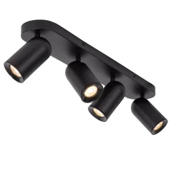 PUNCH - Plafondspot - 4xGU10 - Zwart*Lucide Sale
