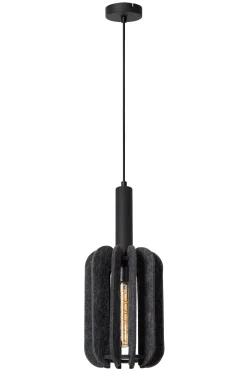RAFAL - Hanglamp - Ø 20 cm - 1xE27 - Grijs*Lucide Fashion