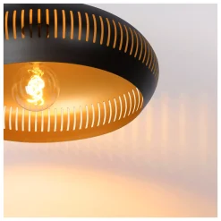 RAYCO - Plafonnière - Ø 45 cm - 1xE27 - Zwart*Lucide Hot