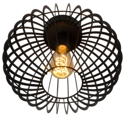 REDA - Plafonnière - Ø 32 cm - 1xE27 - Zwart*Lucide Sale