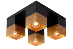 RENATE - Plafonnière - 4xE27 - Mat Goud / Messing*Lucide Sale