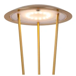 RENEE - Oplaadbare Tafellamp Binnen/Buiten - Accu/Batterij - Ø 12,3 cm - LED Dim to warm - 1x2,2W 2700K/3000K - IP54 - Met draadloos oplaadstation - Mat Goud / Messing*Lucide Shop