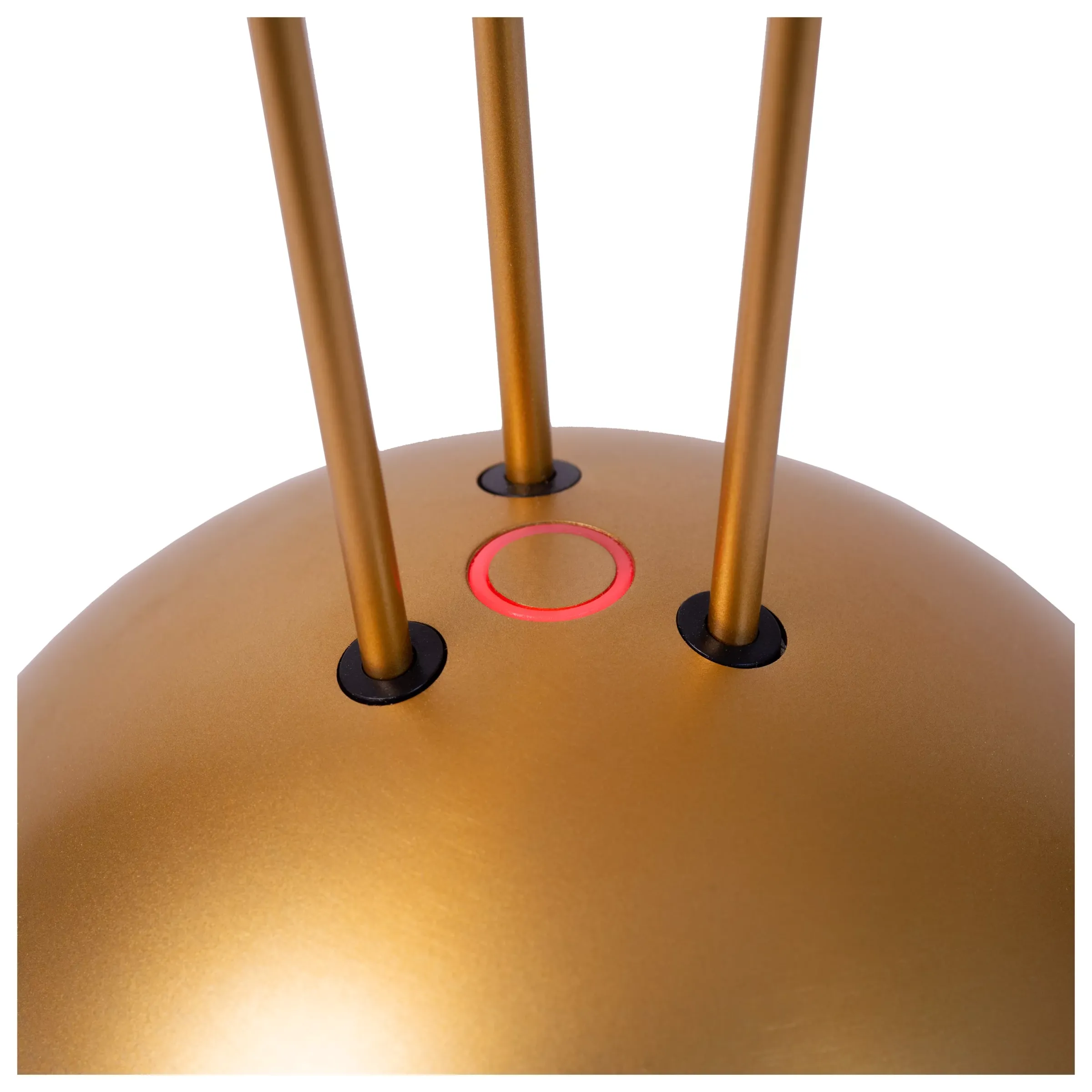 RENEE - Oplaadbare Tafellamp Binnen/Buiten - Accu/Batterij - Ø 12,3 cm - LED Dim to warm - 1x2,2W 2700K/3000K - IP54 - Met draadloos oplaadstation - Mat Goud / Messing*Lucide Shop