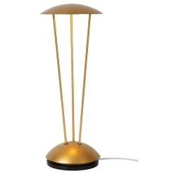 RENEE - Oplaadbare Tafellamp Binnen/Buiten - Accu/Batterij - Ø 12,3 cm - LED Dim to warm - 1x2,2W 2700K/3000K - IP54 - Met draadloos oplaadstation - Mat Goud / Messing*Lucide Shop