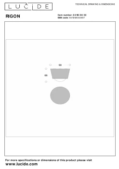 RIGON - Plafonnière - Ø 9 cm - LED - 1x6W 3000K - Zwart*Lucide Cheap