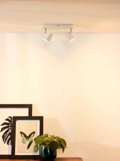 RILOU - Plafondspot - LED Dimb. - GU10 - 2x5W 3000K - Wit*Lucide Discount