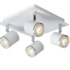 RILOU - Plafondspot - LED Dimb. - GU10 - 4x5W 3000K - Wit*Lucide Outlet