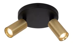 RITMO - Plafondspot - Ø 15 cm - 2xGU10 (MR11) - Mat Goud / Messing*Lucide New