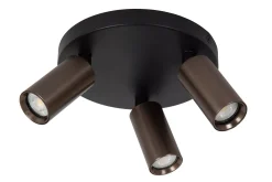 RITMO - Plafondspot - Ø 18 cm - 3xGU10 (MR11) - Koffie*Lucide Outlet