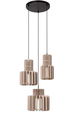 ROLLO - Hanglamp - 3xE27 - Taupe*Lucide Outlet