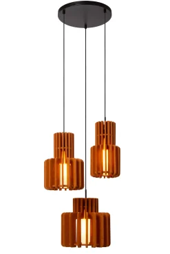 ROLLO - Hanglamp - 3xE27 - Terracotta*Lucide Online