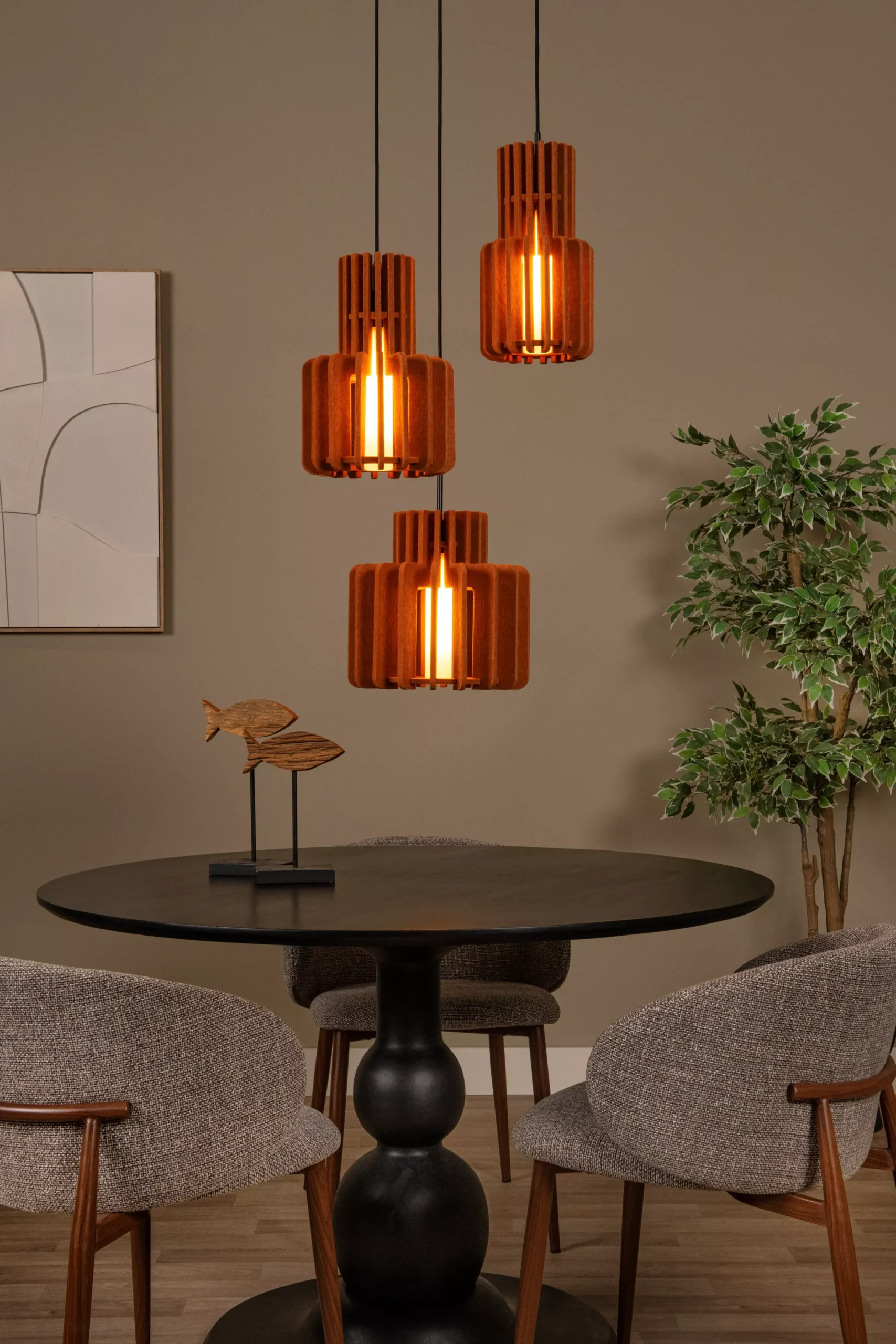 ROLLO - Hanglamp - 3xE27 - Terracotta*Lucide Online
