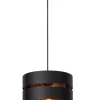 ROSAS - Hanglamp - Ø 26 cm - 1xE27 - Zwart*Lucide Clearance