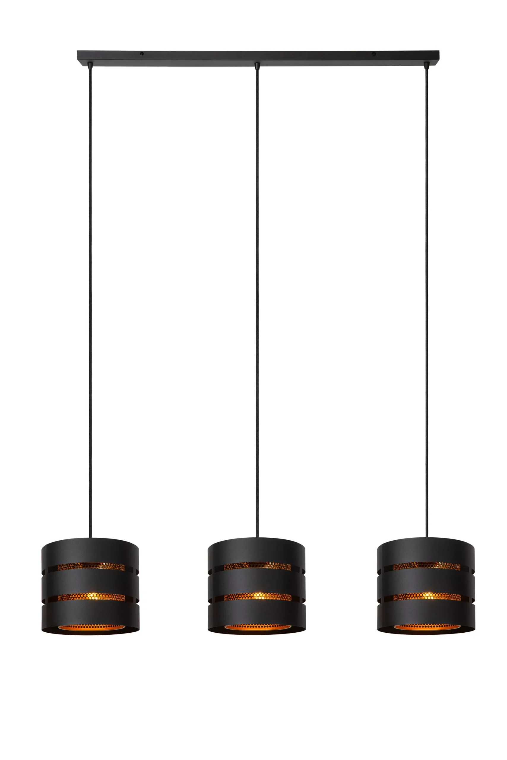 ROSAS - Hanglamp - 3xE27 - Zwart*Lucide Cheap