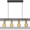 RUBEN - Hanglamp - 4xE27 - Zwart*Lucide Outlet