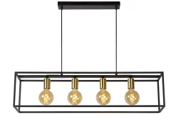 RUBEN - Hanglamp - 4xE27 - Zwart*Lucide Outlet