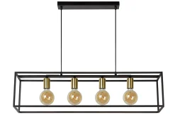 RUBEN - Hanglamp - 4xE27 - Zwart*Lucide Outlet
