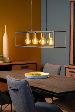 RUBEN - Hanglamp - 4xE27 - Zwart*Lucide Outlet