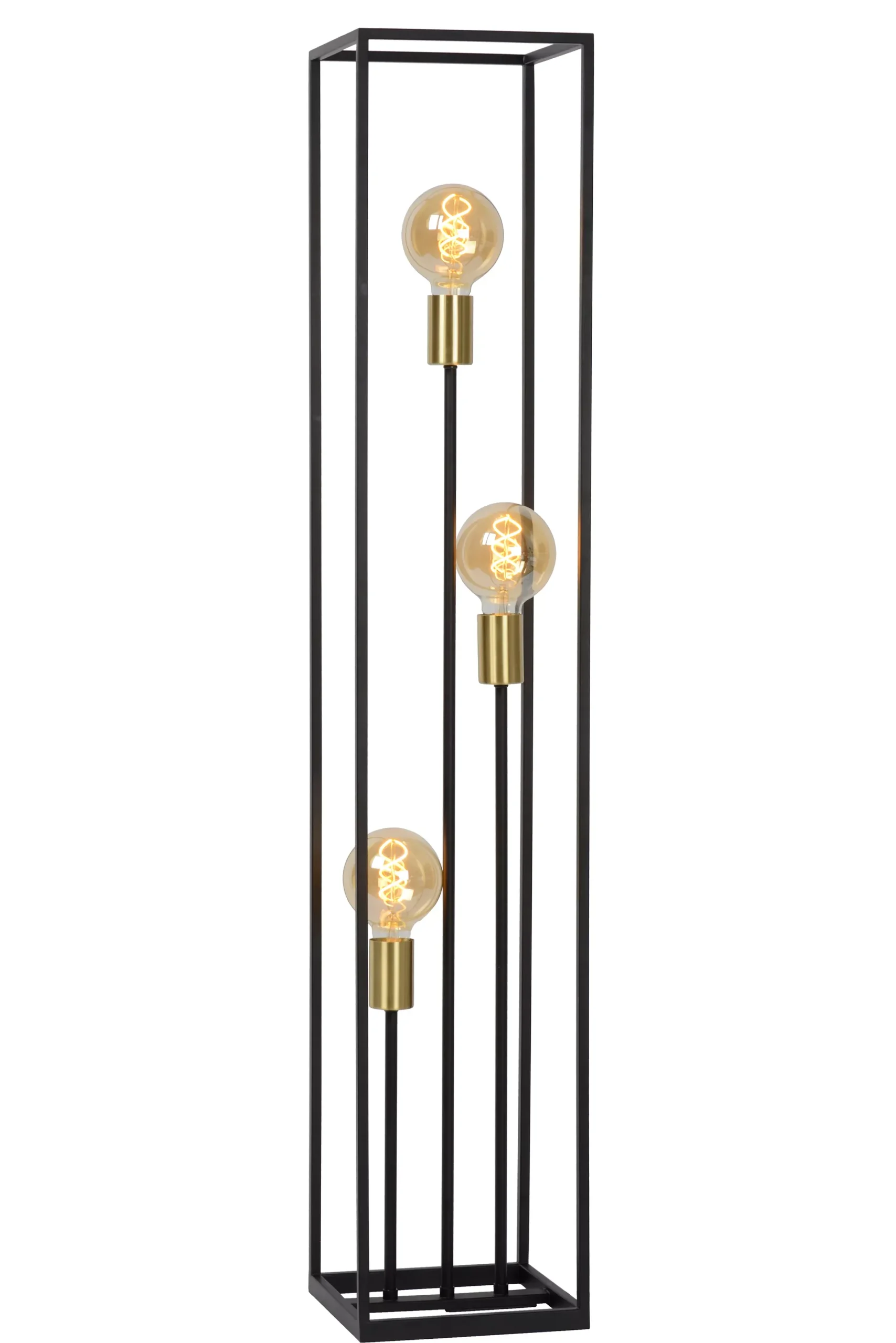 RUBEN - Vloerlamp - 3xE27 - Zwart*Lucide Cheap