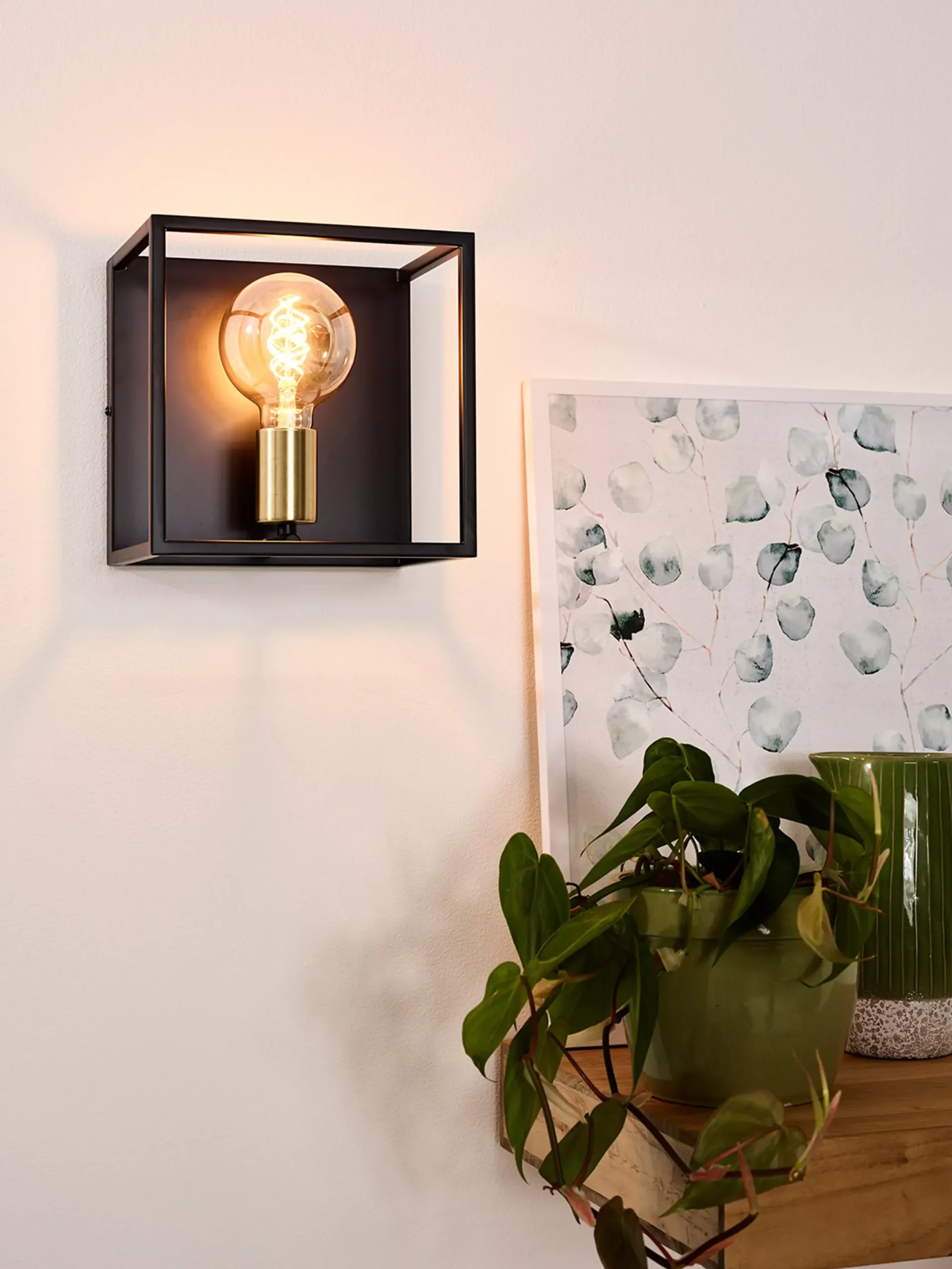 RUBEN - Wandlamp - 1xE27 - Zwart*Lucide Discount