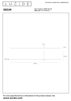 SEGIN - Wandlamp - LED - 1x6W 2700K - Zwart*Lucide Fashion
