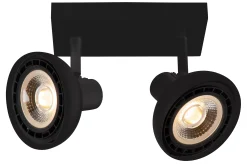 SENSAS - Plafondspot - 2xGU10 (ES111) - Zwart*Lucide Discount
