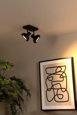 SENSAS - Plafondspot - 2xGU10 (ES111) - Zwart*Lucide Discount