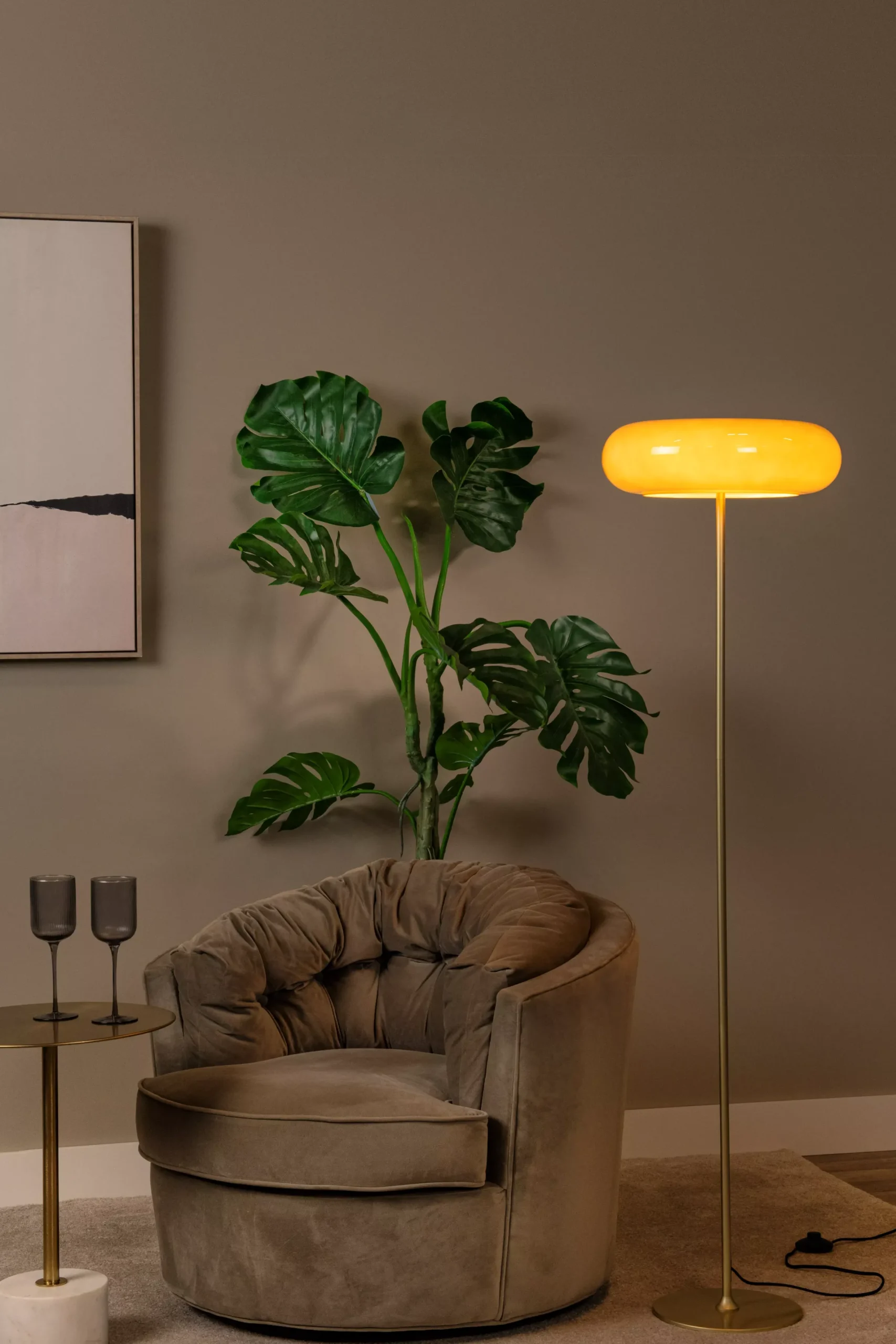 SENTINO - Vloerlamp - Ø 40 cm - 3xG9 - Taupe*Lucide Hot