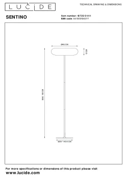 SENTINO - Vloerlamp - Ø 40 cm - 3xG9 - Taupe*Lucide Hot