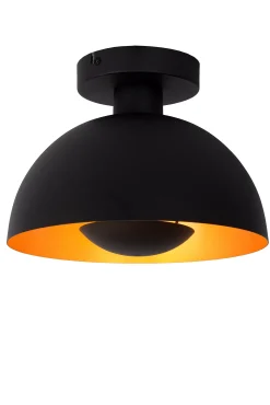 SIEMON - Plafonnière - Ø 25 cm - 1xE27 - Zwart*Lucide Online