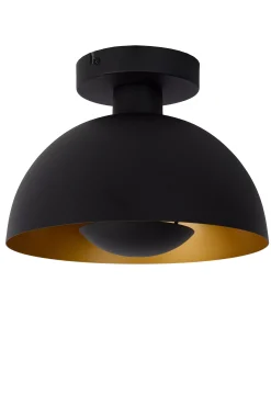 SIEMON - Plafonnière - Ø 25 cm - 1xE27 - Zwart*Lucide Online